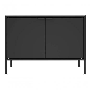 Imagem de Balcão Baixo Multiúso Itatiaia Smart 2 Portas Preto Matte