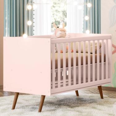 Imagem de Berço Mini Cama Encanto Em MDP Qmovi Rosa