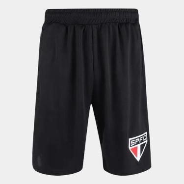Imagem de Bermuda São Paulo Tricolor SPR Masculina, Preto, EGG, Masculino