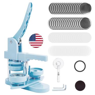 Imagem de Happizza Máquina Para Fazer Botões De Ímã Geladeira, Pinos 58 Mm/2,25" Prensa Faça Você Mesmo Com 100 Conjuntos Suprimentos E Cortador Circular