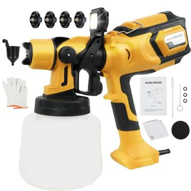 Imagem de FINYQBET Pistola De Pintura E Pulverizador Elétrica Cor 850W 220V - 3 Ajustes de Spray, LED, Pistola eletrica pintura Ideal para Paredes, Móveis e Cercados - Perfeito para DIY e Profissionais