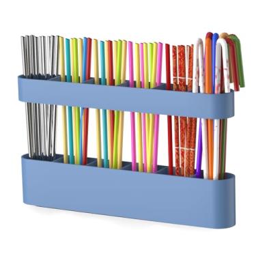 Imagem de Juome Suporte de canudo para armário, organizador de canudo de silicone com fita adesiva dupla face, dispensador de armazenamento de canudos reutilizáveis para porta de armário de balcão de cozinha