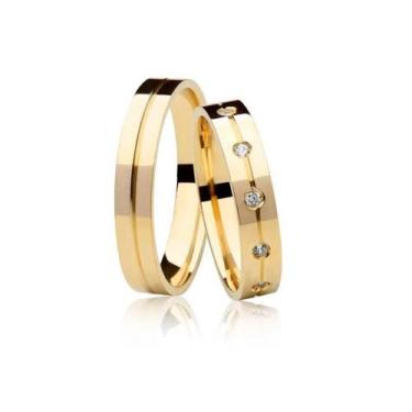 Imagem de Par de Alianças em Ouro 18k