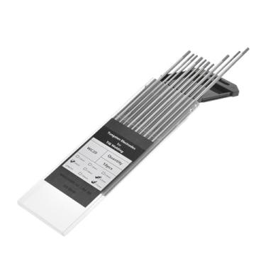 Imagem de HARFINGTON Eletrodos de tungstênio para soldagem TIG, 5 peças de 3/81.3 cm e 5 peças 1/20.3 cm por 17.8 cm 1,8-2,2% de cério para soldagem de aço inoxidável, liga de alumínio e magnésio aeroespacial