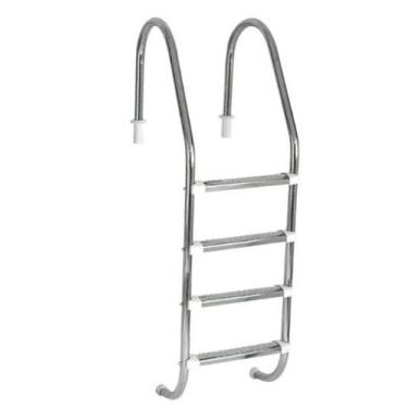 Imagem de Escada para Piscina Tradicional 1 1/2" em Aço Inox 4 Degraus Anatômico