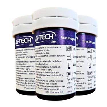 Imagem de Kit 150 Tiras Reagentes Para Aparelho De Glicemia G-tech Vita