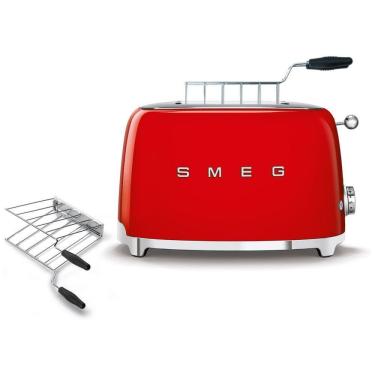 Imagem de Torradeira Smeg 2 Fatias com Suporte para Sanduíche, Vermelha