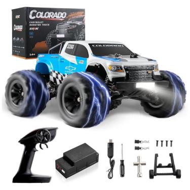 Imagem de Carrinho de Controle Remoto Off Road 4x4 Escala 1:18 para Adultos, Colorado, Azul