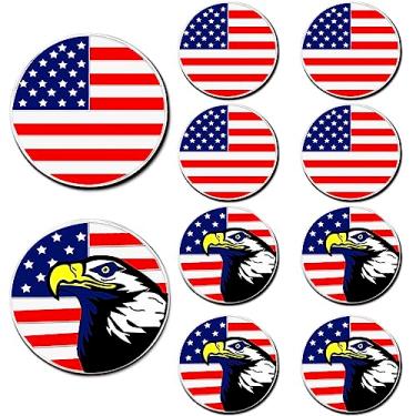 Imagem de Marcadores de bola de golfe para homens e mulheres, pacote com 10 padrões sortidos, serve para todas as ferramentas de golfe magnéticas, marcadores de técnica de esmalte macio de liga para chapéu