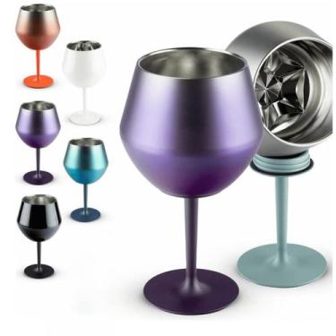 Imagem de Taça Copo Térmico De Aço Inoxidável 2 Em 1 Para Gin Vinho - TATUDEBOA,