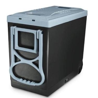 Imagem de Super Caixa Térmica Cooler 32L Com Rodinhas Prático Preta e Cinza Arqp