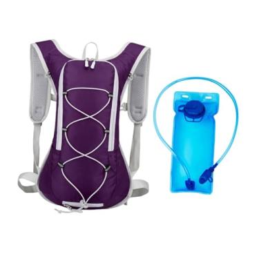 Imagem de menolana Mochila de hidratação leve para caminhada, para homens e mulheres, mochila de hidratação portátil para ciclismo ao ar livre, para escalada, Roxo