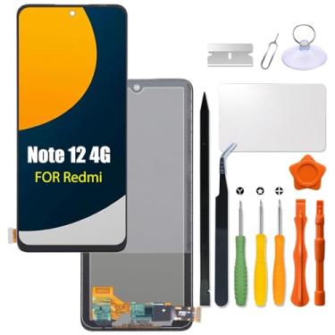 Imagem de Substituição para tela LCD Redmi Note 12 4G para redmi 23021RAAEG | 23021RAA2Y | 23027RAD4I | 23028RA60L LCD Touch Screen Display Panel Digitalizador Assembly com kit de reparo