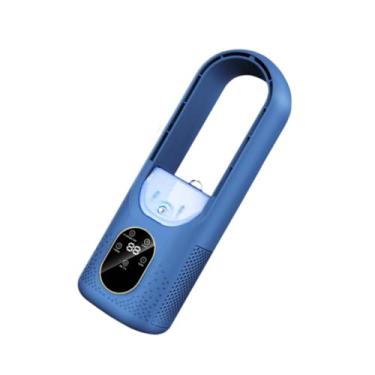 Imagem de predolo Ventilador de refrigeração, ventilador de mesa pessoal USB, 6 velocidades ajustáveis com luz e umidificador, ar condicionado portátil para mochilão, Azul