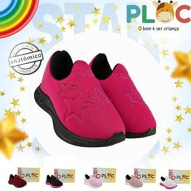 Imagem de Tênis infantil Ploc Star - Jogging Menina Anatômico, Pink, 33