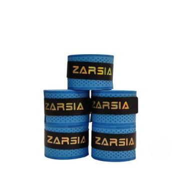 Imagem de Kit Cinco Overgrip Super Grip Seca Raquete Beach Tennis Zarsia Absorçã