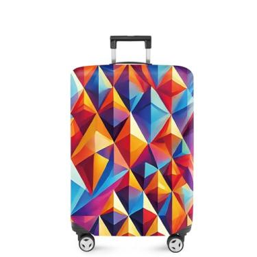 Imagem de ANNA QUEEN Capa de mala, protetor de mala, capa de viagem para bagagem de 45 a 81 cm, acessórios de viagem de elastano extensível e lavável, 8, M(fits 24-26Inch suitcase)