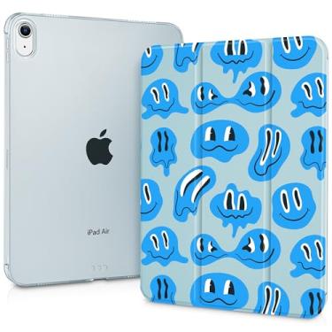 Imagem de Lepeoac Capa para iPad Air 11 (M3 2025/M2 2024) 7º 6º, iPad Air 4 e 5 de 10,9 polegadas, 5º 4º (2022/2020), capa com suporte fino com capa traseira rígida translúcida despertar/hibernar