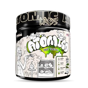 Imagem de Pré-Treino Atômico 300g (60 Doses) Atomic Labs Original – Suplemento Pré Treino Academia – Green Apple, Mango Loko ou Frutas Vermelhas (300g, Green apple)