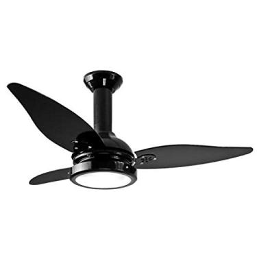 Imagem de VENTILADOR DE TETO ARISTOCRATA LED 220V PRETO LORENSID COM PÁS PRETA MDF