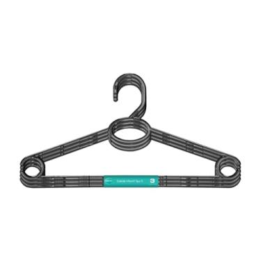 Imagem de Cabide Infantil Preto Tipo C Cinquetti, Suporte De Roupa Infantil, Preto, Design Moderno, Produzido Com Plástico Livre De Bpa, Qualidade Brasileira Há Mais De 40 Anos, Contém 3 Cabides