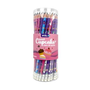 Imagem de Onda Pro Lapis HB Grafite Com Borracha Sweet Cupcake Pote 72 Unidades