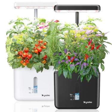 Imagem de Pacote com 2 vasos de plantas, sistemas de cultivo de jardim, pequeno e inteligente, sistema de jardinagem de solo com luz LED de 17 watts, temporizador automático, vaso de solo autoirrigável