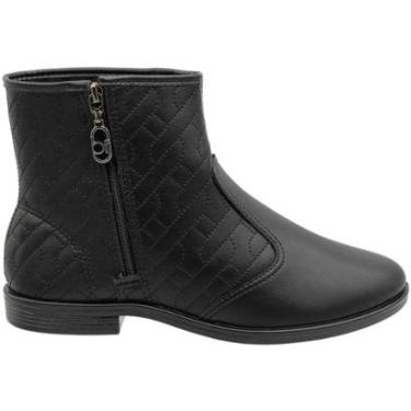 Imagem de Bota Feminina Casual Beira Rio Napa Bordada Zíper Cano Baixo-Feminino