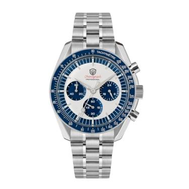 Imagem de watchdives WD1860 WD1861 WD1863 Relógio Cronógrafo Masculino Japão VK63 Quartzo Relógios Esportivos 40 mm Bubble Sapphire Cristal Relógio de Pulso 100 M Relógio de Mergulho, Pulseira de parafuso