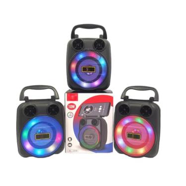 Imagem de Caixa De Som Bluetooth Rádio Fm Led Altomex Al-1098 compatível Com Android e iOS (Preto)