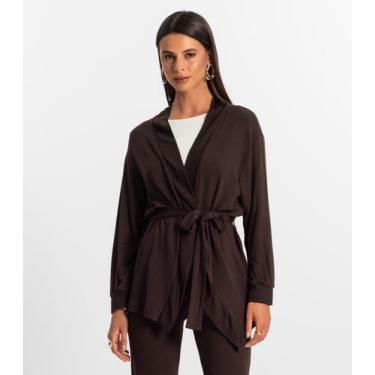 Imagem de Cardigan Feminino Rovitex Marrom, Marrom, GG