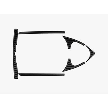 Imagem de Plataforma de natação 2003 Mastercraft 210 Maristar Cockpit 1/10.2 cm 6 mm espuma EVA Faux Teak Marine Floor (preto sobre cinza escuro)