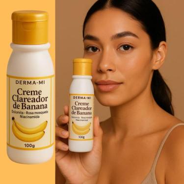 Imagem de Creme Clareador de Banana 100g  Clareia Manchas Escuras, Virilhas, Axi
