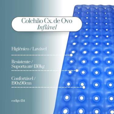 Imagem de Colchão caixa de ovo vazado inflável sem cabeceira aquasonus - Aquason