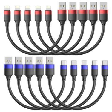 Imagem de Cabo carregador Multipack Bkduice 30cm para iPhone 14 13 12