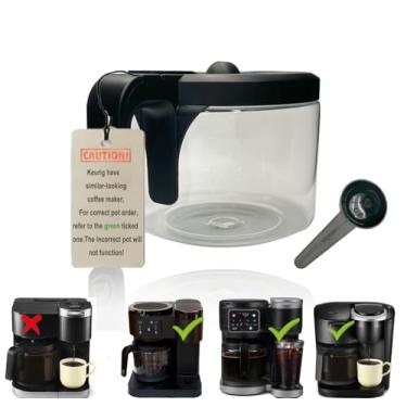Imagem de Garrafa de vidro de substituição compatível com Keurig K-Duo Essentials 5000 e 5500 e K-DUO Generation2 5600- substituição de cafeteira, não serve para K-DUO 5100