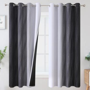 Imagem de Cortinas Blackout Estelar Textiler Ombre Branco Acinzentado 160x160cm