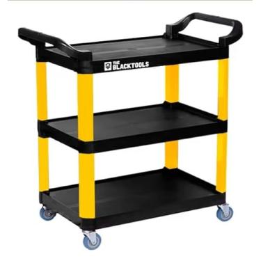 Imagem de Carrinho Mecânico Aberto com 3 Bandejas The Black Tools BCF300 – Capacidade 100kg