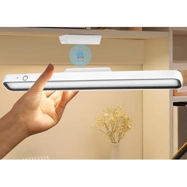 Imagem de Luminária LED Recarregável 45cm TD122 – Touch com Suporte Magnético e Base, Luz 3 Modos para Mesa, Parede e Armário