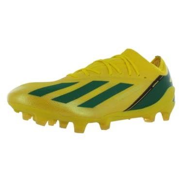 Imagem de adidas Tênis unissex adulto X Crazyfast League Firm Ground, Amarelo/verde semicorte/ouro ousado, 43