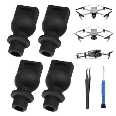 Imagem de 4 peças de borracha amortecedoras bolas amortecedoras kits de reparo para DJI Avata 2/DJI Mavic 3/Mavic 3 Pro/Air 3 Pro/Air 3 Drone peças sobressalentes acessórios de câmera cardan com chave de fenda