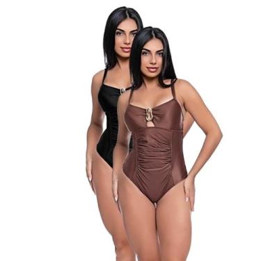 Imagem de Maiô Modelador Chapa Barriga Kit Duas Unidades Com Bojo - HYPE MODAS, 
