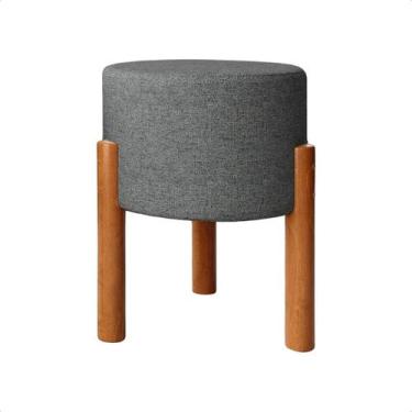 Imagem de Puff Redondo Linho Compacto Versátil Varias Cores - LOJAS BILIVA DECOR