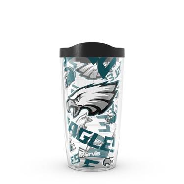 Imagem de Tervis NFL Philadelphia Eagles - Copo de viagem com isolamento térmico de parede dupla feito nos EUA mantém as bebidas frias e quentes, 473 ml,