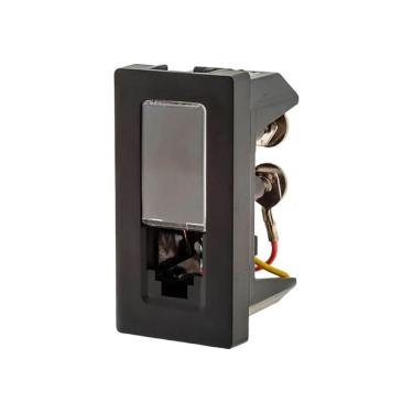 Imagem de Tomada Telefone Rj11 4 Fios 1m Preta 615010pt