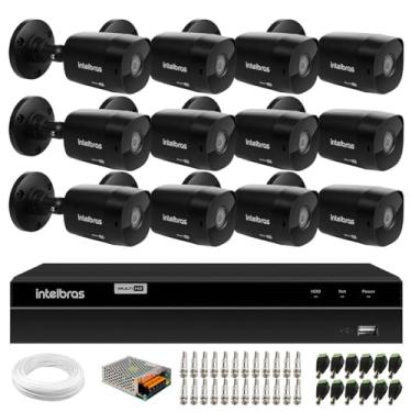 Imagem de Kit 12 Câmeras Intelbras Vhd 1230 B Full Hd 1080p Bullet Black G7 Visão Noturna 30m Ip67 + Dvr Intelbras Mhdx 1216 Full Hd 16 Canais Multi Hd