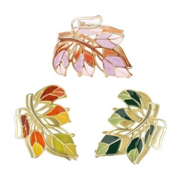 Imagem de Conjunto de 3 peças de acessórios de cabelo Yonchic Floral Metal para 