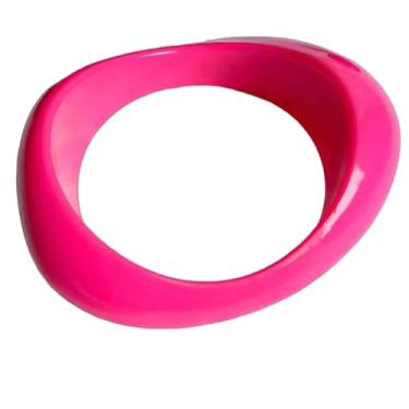 Imagem de KZL Pulseira neon dos anos 80, pulseiras coloridas quadradas redondas de resina acrílica, vintage, cor doce, ampla, irregular, geométrica, pulseira, placa grossa de acetato de tartaruga, para mulheres