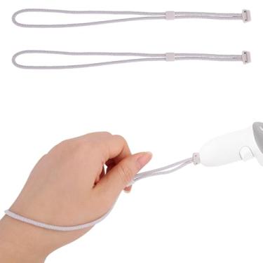 Imagem de 2 Correias Pulso para Controlo Oculus Quest 3, Brancas Ajustáveis Cordões Mão Controlo Fáceis Prender Acessórios RV para Oculus Quest 3s