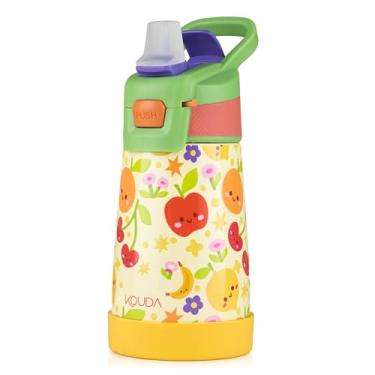 Imagem de Garrafa Térmica Kouda Oka Kids Amarela Frutinhas - 350ml